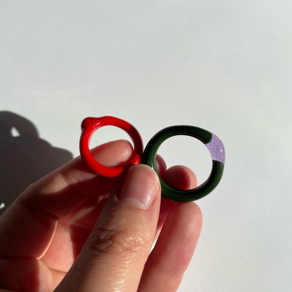 Handmade Glass Rings - Picture 1 of 6